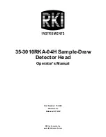 RKI Instruments 35-3010RKA-04H Operator'S Manual preview