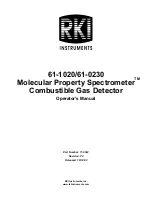 RKI Instruments 61-0230 Operator'S Manual preview