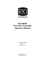 RKI Instruments 65-2340RK Operator'S Manual preview