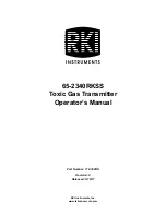 RKI Instruments 65-2340RKSS Operator'S Manual preview