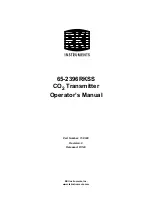 Preview for 1 page of RKI Instruments 65-2396RKSS Series Operator'S Manual