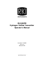 RKI Instruments 65-2424RK Operator'S Manual preview