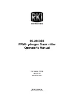 Preview for 1 page of RKI Instruments 65-2443SS Operator'S Manual