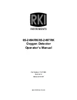 Preview for 1 page of RKI Instruments 65-2494RK Operator'S Manual