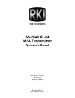 Preview for 1 page of RKI Instruments 65-2640XL-04 Operator'S Manual