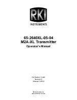 RKI Instruments 65-2640XL-05-04 Operator'S Manual preview