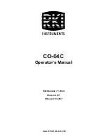 RKI Instruments CO-04C Operator'S Manual preview