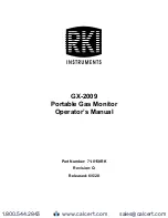 Предварительный просмотр 1 страницы RKI Instruments GX-2009 Operator'S Manual