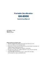 RKI Instruments GX-8000 Operating Manual предпросмотр