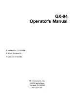 Preview for 1 page of RKI Instruments GX-94 Operator'S Manual