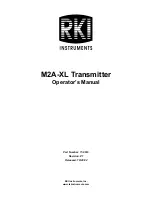 RKI Instruments M2A-XL Operator'S Manual preview