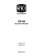 Preview for 1 page of RKI Instruments OX-04 Operator'S Manual