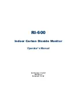 Предварительный просмотр 1 страницы RKI Instruments RI-600 Operator'S Manual