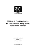 Preview for 1 page of RKI Instruments SDM-2012 Operator'S Manual