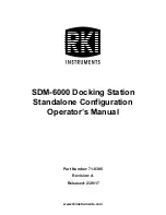 Preview for 1 page of RKI Instruments SDM-6000 Standalone Configuration Operator'S Manual