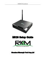 Предварительный просмотр 1 страницы RKM MK39 Setup Manual