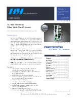 Предварительный просмотр 1 страницы RLH Industries 10/100 Ethernet Fiber Link Card System User Manual