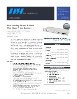 Preview for 1 page of RLH Industries RLH-PM-3 Series User Manual