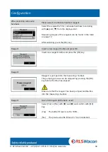 Предварительный просмотр 40 страницы RLS Wacon SYCON 2702 Operating Manual