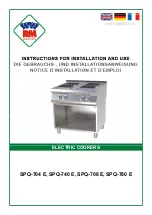 RM Gastro SPQ-704 E Instructions For Installation And Use Manual preview