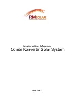 Preview for 1 page of RM Solar Combi Konverter Solar System Installation Manual