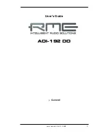 Предварительный просмотр 5 страницы RME Audio ADI-192 DD User Manual