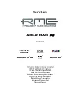 RME Audio ADI-2 DAC User Manual предпросмотр