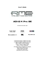 RME Audio ADI-2 Pro User Manual предпросмотр