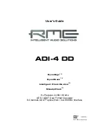 RME Audio ADI-4 DD User Manual предпросмотр