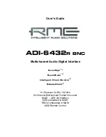 Preview for 1 page of RME Audio ADI-6432(r) User Manual