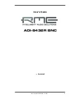 Preview for 5 page of RME Audio ADI-6432(r) User Manual