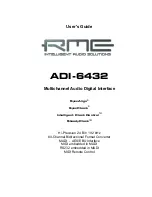 RME Audio ADI-6432 User Manual предпросмотр