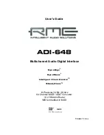 Предварительный просмотр 1 страницы RME Audio ADI-648 User Manual