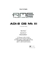 Preview for 1 page of RME Audio ADI-8 DS User Manual