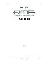 Preview for 5 page of RME Audio ADI-8 DS User Manual