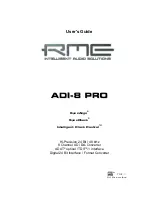 RME Audio ADI-8 PRO User Manual предпросмотр