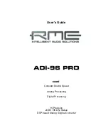 RME Audio ADI-96 PRO User Manual preview