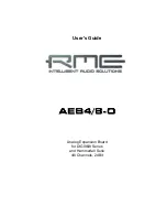 RME Audio AEB4/8-0 User Manual предпросмотр