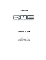 Предварительный просмотр 1 страницы RME Audio AI4S-192 User Manual