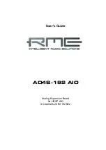 RME Audio AIS 4/192 User Manual предпросмотр