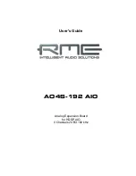 Предварительный просмотр 1 страницы RME Audio AO4S-192 AIO User Manual