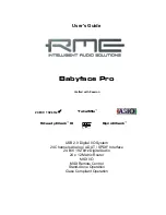 Предварительный просмотр 1 страницы RME Audio Babyface Pro User Manual