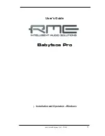 Предварительный просмотр 11 страницы RME Audio Babyface Pro User Manual