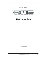 Предварительный просмотр 39 страницы RME Audio Babyface Pro User Manual