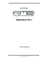 Предварительный просмотр 73 страницы RME Audio Babyface Pro User Manual