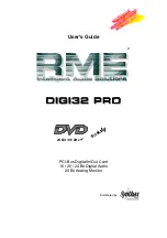 Предварительный просмотр 1 страницы RME Audio DIGI32 User Manual