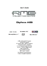 Предварительный просмотр 1 страницы RME Audio Digiface AES User Manual