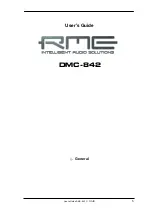 Preview for 5 page of RME Audio DMC-842 User Manual