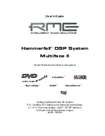 Предварительный просмотр 1 страницы RME Audio DSP Multiface User Manual