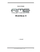 Предварительный просмотр 5 страницы RME Audio DSP Multiface User Manual